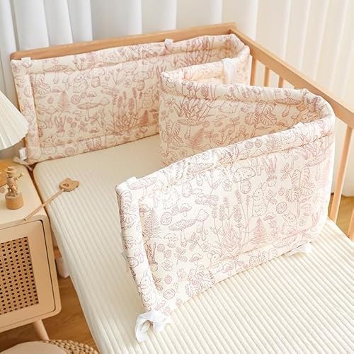 PTKG Spannbettlaken Beistellbett,Bett Rausfallschutz,Rausfallschutz Bett,Rausfallschutz Boxspringbett,Gitterbett Schutz Umrandung,Fallschutz Bett,Randschutz Babybett,E6,120cm