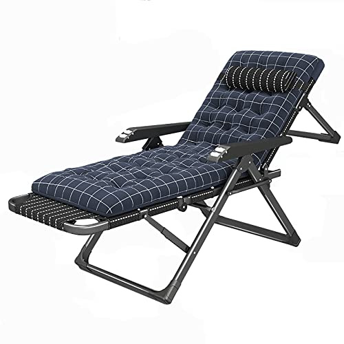 Gepolsterter Loungesessel – verstellbare Outdoor-Liege, bequem, zusammenklappbar, für Camping, stabile und entspannende Schlaflösung für Erwachsene, perfekt für Terrasse und Strand