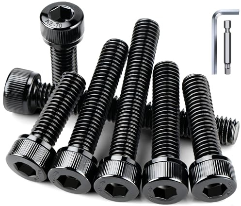 mawmuaw cylinderskruvar med insexhål M4x10 mm, 30 st skruvar rostfritt stål A2 V2A cylinderskruvar DIN 912/ISO 4762 insexskruv svart sexkantsskruvar för att fästa bordsben, möbler
