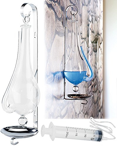 infactory Goetheglas: Historisches Goethe-Barometer aus Glas (Pinkelbarometer, Retro-Wetterstation Barometer, Thermometer)