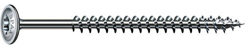 SPAX Vis à bois, 6 x 80 mm, 100 pièces, Tête centrante, Tête disque, T-STAR plus T30, 4CUT, WIROX - 0251010600805