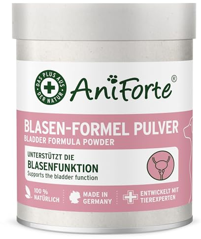 AniForte Blasen-Formel für Hunde 100 g - Weniger Gassi gehen, Unterstützt die Blasenfunktion bei Blasenschwäche, Inkontinez, Harnverlust & Urinverlust