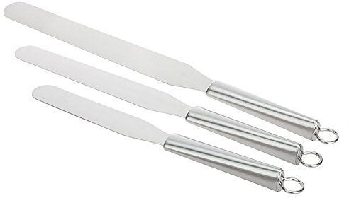 Straight Icing Spatula, Baking Set of 6, 8 & 10 inches Stainless Steel Cake Decorating Spatulas