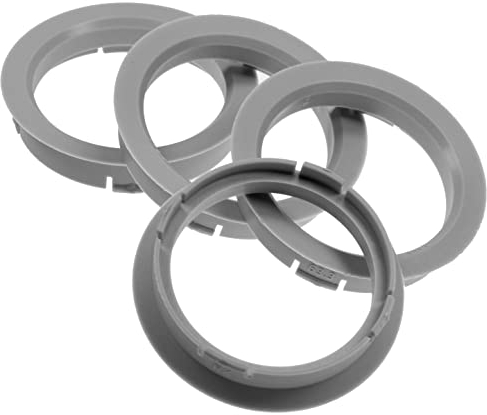 RKC 4X Zentrierringe 63,3 mm Hellgrau, ABS Kunststoff, Glasfaserverstärkt, Universal Passbarkeit, Nabenkappen für Felgendeckel Aufkleber oder Lackieren