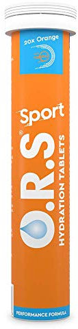 O.R.S Sport Hydration Tablets - Orange, 1 Tube | Winter Sports Electrolytes with Vitamin D & Magnesium for Rehydration & Recovery | Salts for Electrolyte Replacement | Vegan, Gluten-Free & Low Calorie