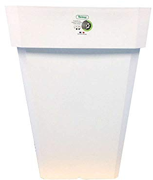 Riviera Bac à Fleurs carré SOLEILLA - Plastique - Hauteur 53 cm - Blanc