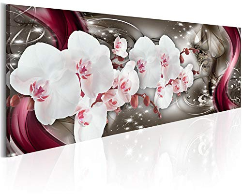 looui Voll Bohren Diamant Malerei 5D DIY Set Schöne Weiße Rote Orchidee Crystal Strass Stickerei Kreuzstich Stickerei Große Diamond Painting Zuhause Wand Deko Rundbohrer 50x100cm H1223