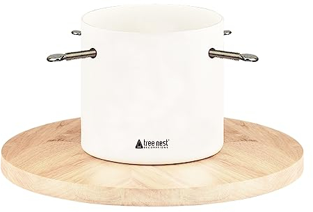 Tree Nest Christbaumständer Weihnachtsbaumständer Baumständer Tannenbaumständer Weihnachtsbaum Standfuß Ständer mit Wasserbehälter - Moonlight Christmas Tree Stand für Bäume bis 2m, 3-9cm Stamm Weiß
