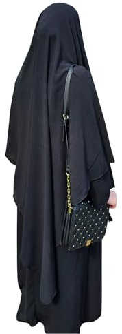 Yaqeen XL-Khimar-Dreieck-Hidschab für Muslime, einteilig, weicher Kreppstoff, Kopftuch, Material, Chadors, Arabien, islamisches Gebetskleid, muslimische Schals, Körperabdeckung