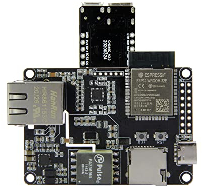 LILYGO T-Internet-POE ESP32-WROOM LAN8720A Chip Ethernet Adapter und Downloader Erweiterungsplatine programmierbare Hardware TTGO Entwicklungsplatine (Downloader Suit)