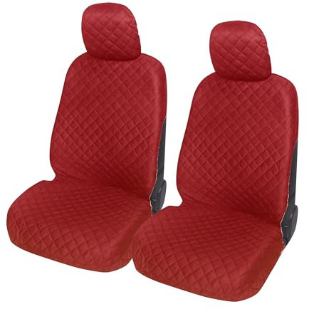 Auto Accessori Lupex A22 Coprisedili auto universali, anteriori e posteriori (Coppia Anteriore, Rosso)