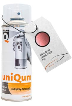 uniQum Autolack Spraydose für MITSUBISHI PINKISH RED P21 Autolack Reparatur 400 ml