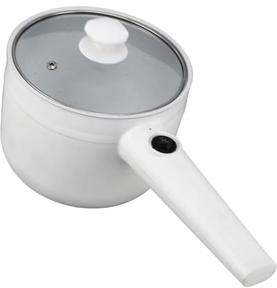 Marmite Électrique 1,8L Mini Multifonction Anti-Stick 2 Vitesses Réglable 600W avec Panier Vapeur Fenetre Électrique Cuisinière pour Steak Soupe Aux œufs (Riuulityon4hicwy5x-11)