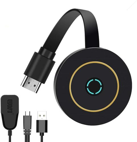 Display WiFi Dongle Adattatore HDMI Wireless 4K per Trasmissione di File Video, Ricevitore TV Compatibile con Android/Windows/iOS/Mac, Specchio a TV/Proiettore/Monitor