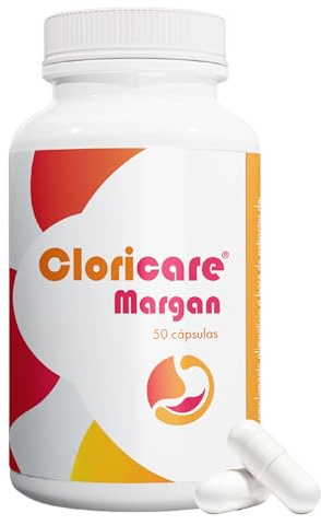 Cloricare® de Margan Biotech, 50 Cápsulas | Coplejo Enzimatico Digezyme® (Amilasa, Proteasa, Lactasa, Lipasa y Celulasa) + Clorhidrato de Betaina + Genciana + Pepsina | Suplemento Digestivo