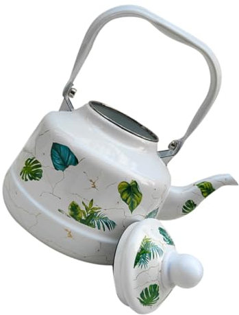 Alipis Emaille-wasserkocher Retro Vintage Stil Praktischer Teekessel Zum Servieren Von Tee Für Home Wohnheim Mit Verbrühungsschutzgriff