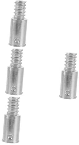 FRCOLOR 4 Stück Besenstielteile Adapter büroradio offic Verlängerungsstange mit Gewinde Austausch der Mopp-Stielspitze Besenstiel mit Gewindeende Besenstiel-Gewindeendbefestigungen Silver