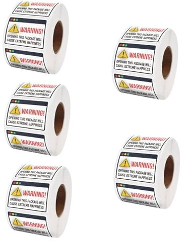 NUOBESTY 5rollen Rollende Aufkleber Für Kleine Unternehmen -sealing-sticker Für Freude Beim Öffnen Von Paketen Pro Selbstklebend Bunte Designs Für Kreative Verpackungen