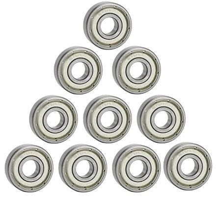 10pcs 608ZZ 608RS Deep Groove Ball Bearing 8 * 22 * 7 8x22x7mm Bearing Steel Double Shielded Bearings BIANMTSW(608RS 8X22X7mm)