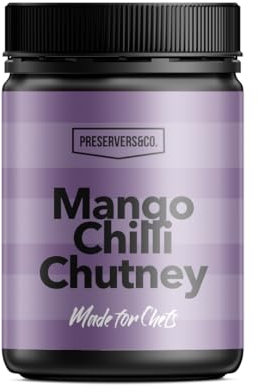 Preservers & Co. Mango Chilli Chutney 1.2kg - Sweet and Spicy Mango Chutney with a Chilli Hit for Indian Food, Poppadoms, Cheeseboards, Sandwiches, and Marinades - Perfect Condiment for Curries.