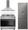 PACK INOX SOLTHERMIC F9L50E5RI COCINA GAS CON HORNO ELECTRICO INOX/ANCHO 90 CMS / 5 FUEGOS/HORNO PANORAMICO 115 L. + FRIGO COMBI 1,85 NO FROST CON DISPENSADOR + CAMPANA 90