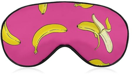 Bequemer Augenschutz für die Nacht, Hawaii-Bananenrosa, weicher elastischer Riemen für Damen und Herren