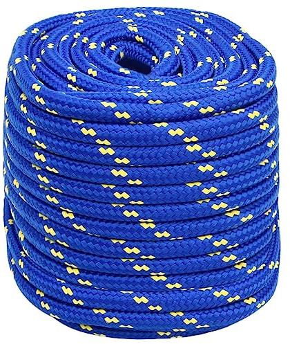 Corde de Bateau, Corde d'amarrage Marine Bleu 16 mm 25 m Polypropylène