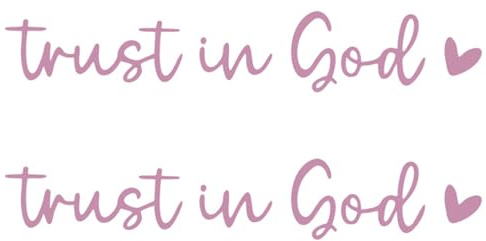 Accessoires en verre de vue arrière pour femme – Autocollants de fenêtre de véhicules « Trust in God » pour décoration de voiture – Décalcomanies, accessoires en verre de vue arrière pour homme, femme