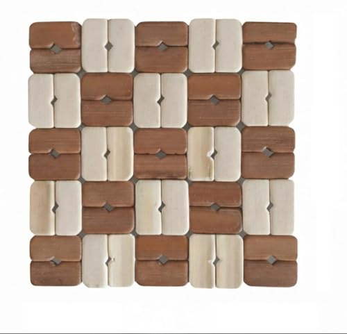 Bamboo Trivet Set, Heat Resistant Bamboo Coasters for Hot Pots and Pans, Square 15.5cm, Anti-Slip Kitchen Table Protectors, 4 Pack