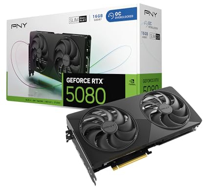 PNY Carte Graphique GeForce RTX™ 5080 16Go Slim OC Dual Fan 2-Slot
