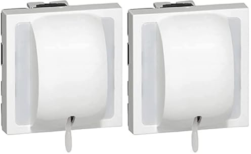 LEGRAND | Interrupteur À Tirage Va-Et-Vient Mosaic, 2 Modules Blanc Brillant, Connexion Rapide Sans Outil, Usage Intérieur Salle De Bain (Lot de 2)