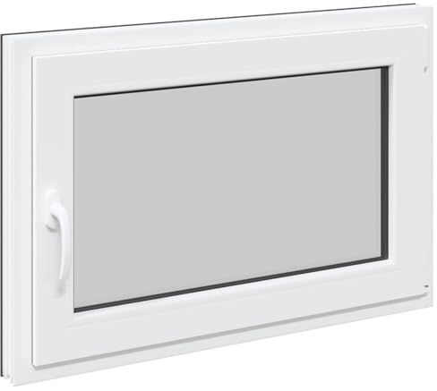 Källarfönster RISOR antracit 90 x 60 cm PVC och glas, modern källarfönsterdesign, hållbar PVC-glaskonstruktion, energieffektiv, värmeisolering, ljudisolering, roterande funktion