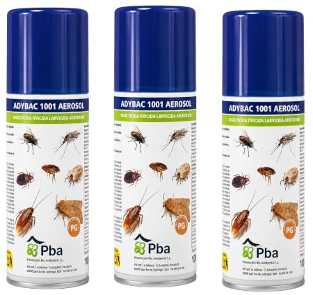 Insecticida Descarga Total 100 ml x 3 | Bomba insecticida Larvicida, Ovicida y adulticida | Elimina chinches, pulgas, garrapatas, cucarachas e Insectos | fumigador de uso doméstico (100 ml x 3 u)