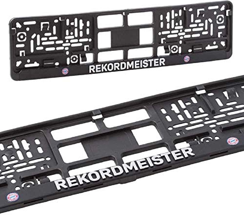 FCB - 2er Set 3D Nummernschildhalter - Kennzeichenrahmen - Kennzeichenverstärker - FC Bayern München