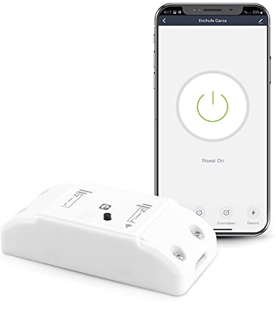 Garza Smart - Controlador Interruptor Inteligente Wifi integrado, Programable, Control por voz y app, Alexa/Google, Wifi 2.4GHz, Blanco