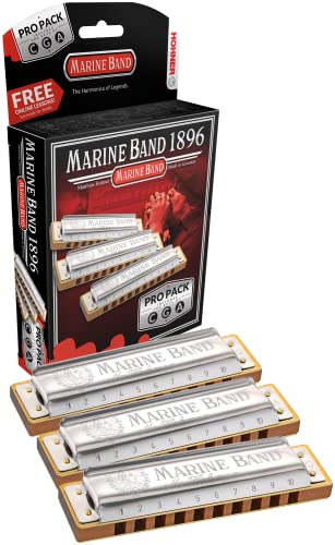 HOHNER Mundharmonika, Marine Band - Classic, C/G/A, Pro Pack