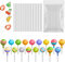 Jinsion 100 Palos Cake Pop Palos Acrílicos Cakepop,100X3mm Palos Reutilizables Cake Pops Lollipop Palos Acrílicos Cake Topper para Lollies, Hacer Galletas, Cupcake Toppers Postre, Chocolate