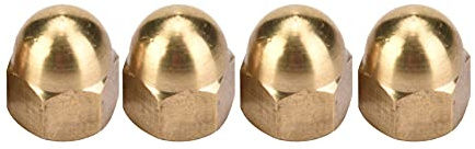 Sonew Messing-Hutmutter, Hutmutter, Hutmutter, Hutmutter, Messing-Sechskantmutter, Sechskantmuttern-Set, Fahrzeugbefestigungen, Möbelbefestigungen (M6 (20 Stück))