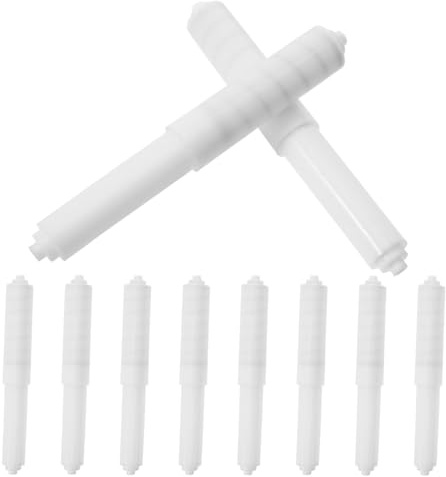 Portarrollos Telescópico de Plástico Blanco, 10 Piezas, Baño | Cambio Rápido de Rollo, Evita Deslizamientos, Construcción Fiable, Longitud Ajustable, Uso Diario