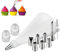 Biglumin Poche à douille - Kit de pâtisserie professionnel 11 pièces avec 7 douilles différentes en acier inoxydable et une poche à douille de 40 cm, pour les décorations sur pâtisseries et biscuits.