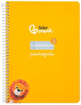 Liderpapel a5 pautaguia spiral anteckningsbok inbunden 80h 90 gr linjerad bild 3 mm gul färg