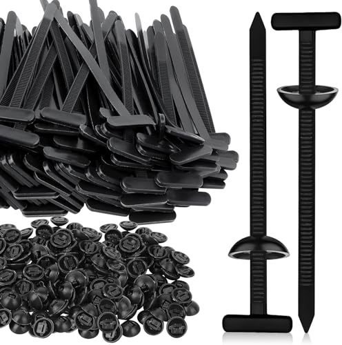 Niuny Hebilla Sujetacables Bridas Autoblocantes Resistente 100pcs Nylon Universal Cable Tie Buckle Remaches Plastico Coche Sujetadores Tipo Brida Remaches de Plástico para Reparaciones de Automóviles