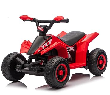 ZCYLPT Electric Car for Kids,6V4.5AH ATV Quad Bike,Ride On Car ATV Toy 2km/h with Music Player,Trumpet and LED Lights for 18-36 Months,Boys Girls Red