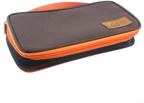 Yhenlovtt Bestecktasche aus Oxford-Stoff mit Ablaufbeutel für Camping, Wandern, Picknick, Grillen, Kochgeschirr, Utensilien, Aufbewahrungskoffer in Braun oder Khaki (Braun)