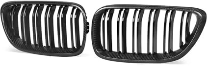 Griglia anteriore dell'auto Per BMW Serie 2 F22 F23 F87 2014-2020 Griglie Per Corsa Vera Fibra Carbonio Secco Griglia Cofano Doppio Rene Paraurti Anteriore