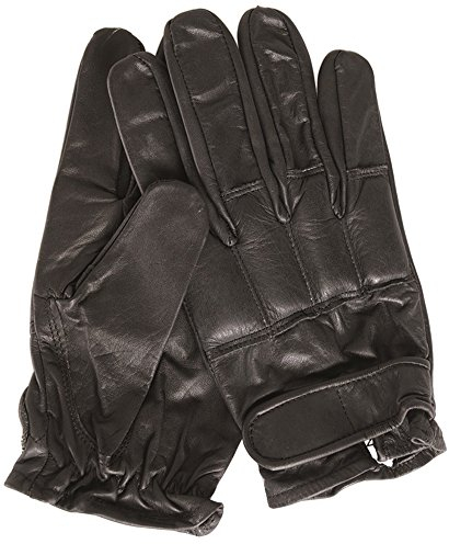 MFH 15615 Security Lederhandschuhe mit Quarzsand (Schwarz/XXL)
