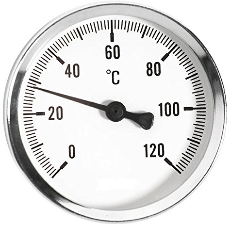 63mm 0-120C Thermo Water Oil Temperature Gauge 1/2 inch Rear Entry Thermometer