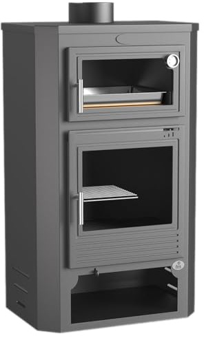 Estufa Leña Frontal M-104 - FM CALEFACCION - Horno Cerrado - Doble combustión..