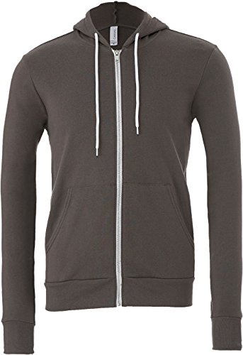 Bella Canvas Women's Opaque Hooded Long Sleeve Hoodie - Grey - X-Large