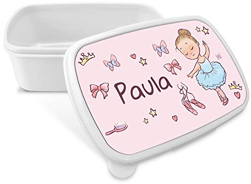 LolaPix Fiambrera Personalizada Infantil. Caja Merienda. Caja Almuerzo Infantil. Tuper Niño Colegio. Taper Niños Colegio Personalizado. Taper niña niño. COLOR A ELEGIR. Bailarina Azul